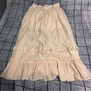 Cottage core ruffled Cider Maxi skirt